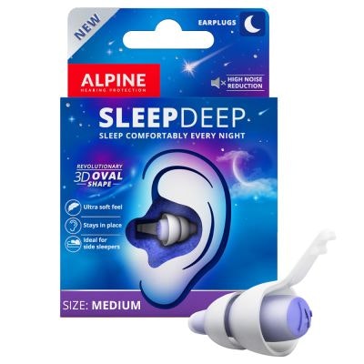 Alpine SleepDeep Reusable Sleeping Earplugs