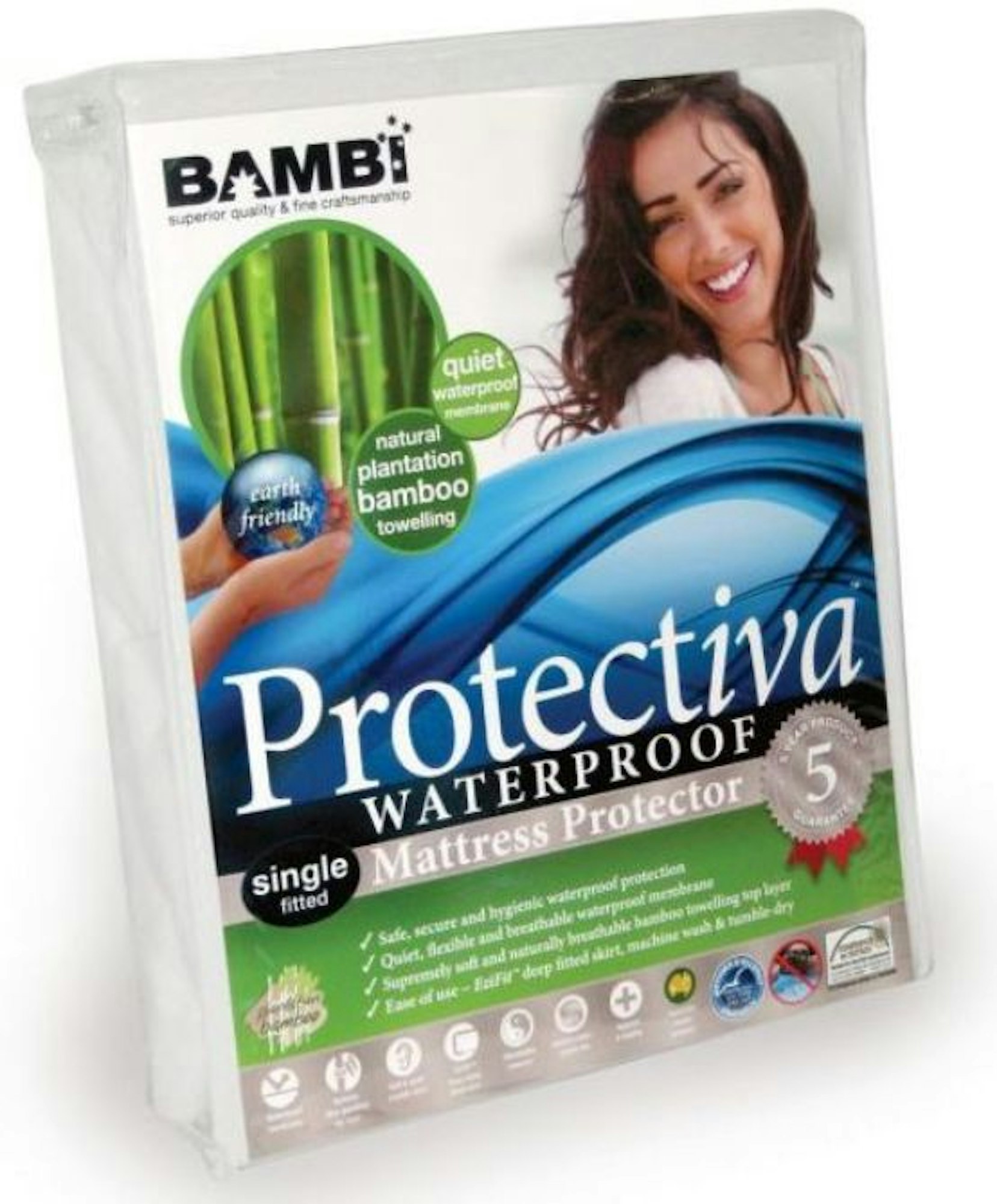 Bambi Protectiva Waterproof Bamboo Towelling Mattress Protector