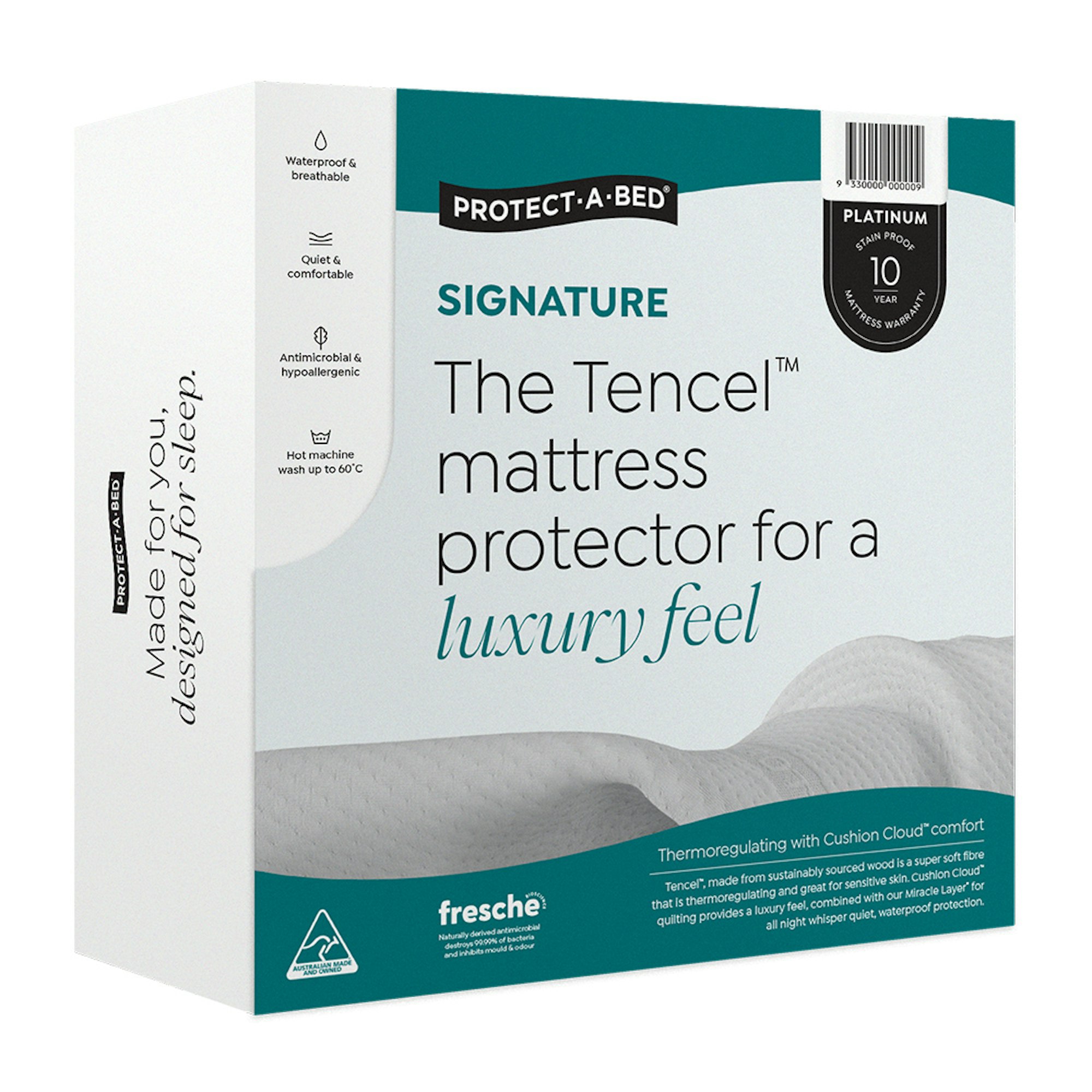 Protect-A-Bed Tencel Signature Jacquard Fitted Waterproof Mattress Protector
