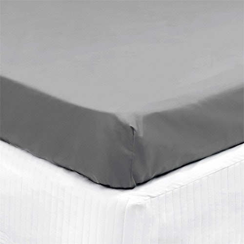 Algodon 300 Thread Count Cotton Long Single Fitted Sheet Charcoal