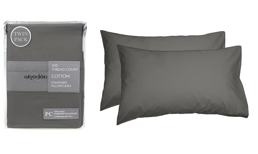 Algodon 300 Thread Count Cotton Percale Standard Pillowcase