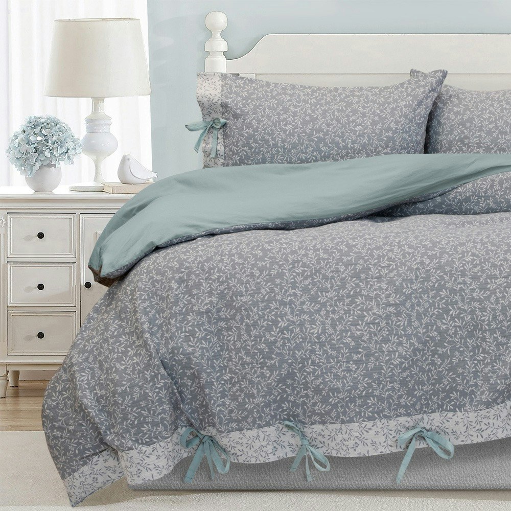 Algodon Esther Cotton Jacquard Quilt Cover Set