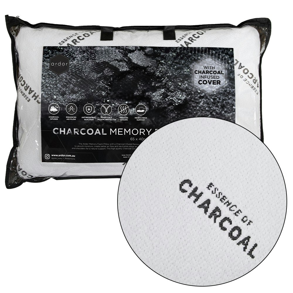 Ardor Home Charcoal Memory Foam Pillow Lifestyle