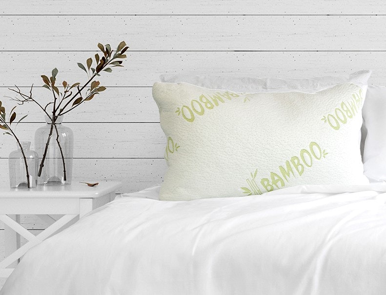 Ardor Home Memory Foam Bamboo Covered Pillow