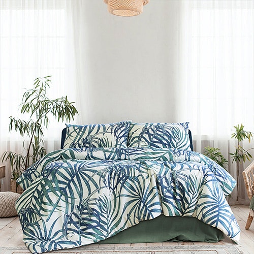 Ardor Boudoir Paradise Palms Quilt Cover Set