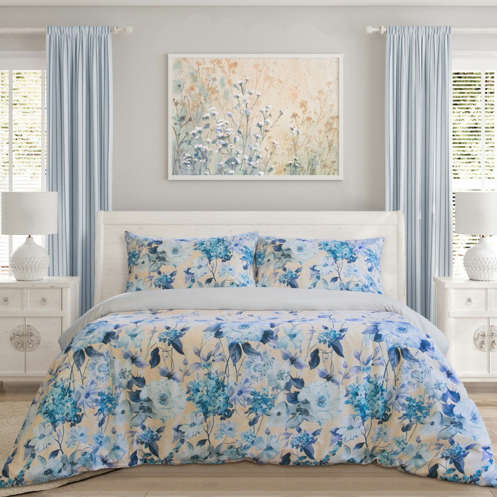 Ardor Boudoir Peach Blossom Printed Microfibre Quilt Cover Set