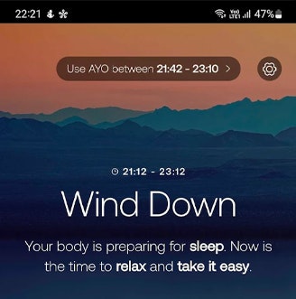 AYO App on a phone