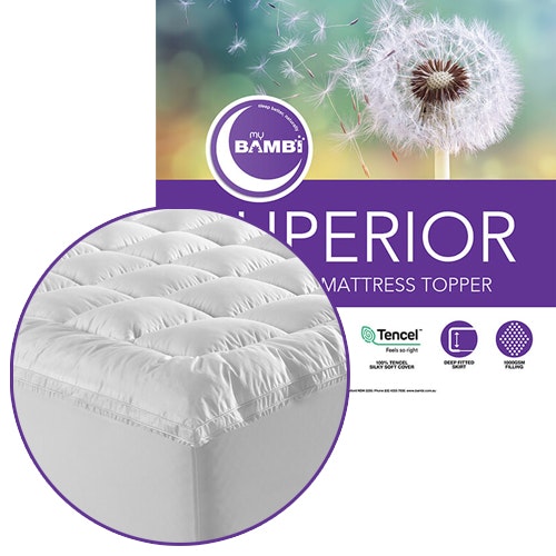 Bambi Superior Comfort Mattress Topper 1000 gsm