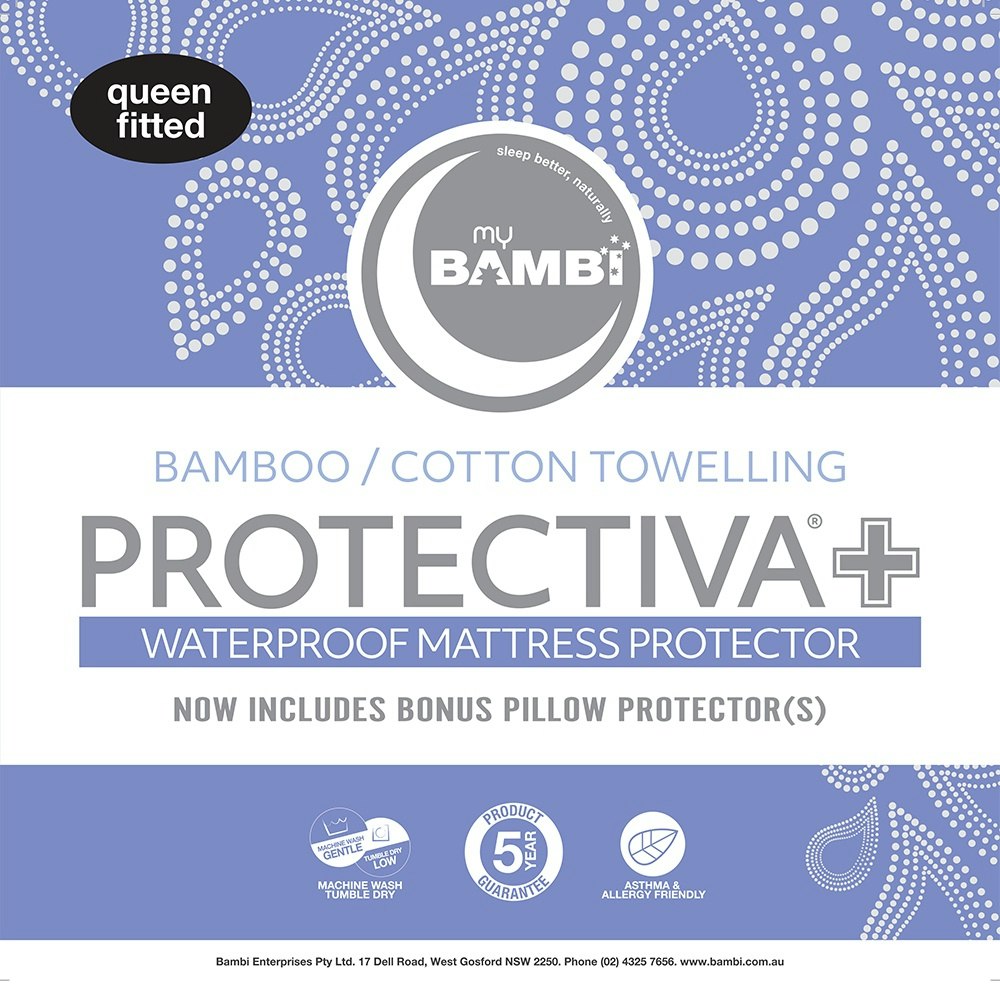 Bambi Protectiva+ Bamboo Cotton Towelling Waterproof Mattress Protector
