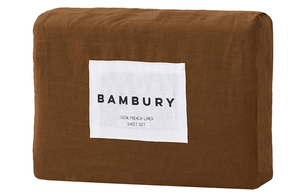 Bambury French Flax Linen Sheet Set Hazel