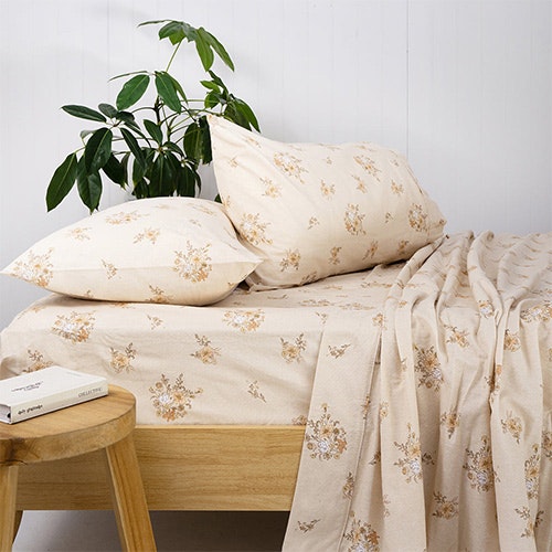 Bambury Ellen Cotton Flannelette Sheet Set