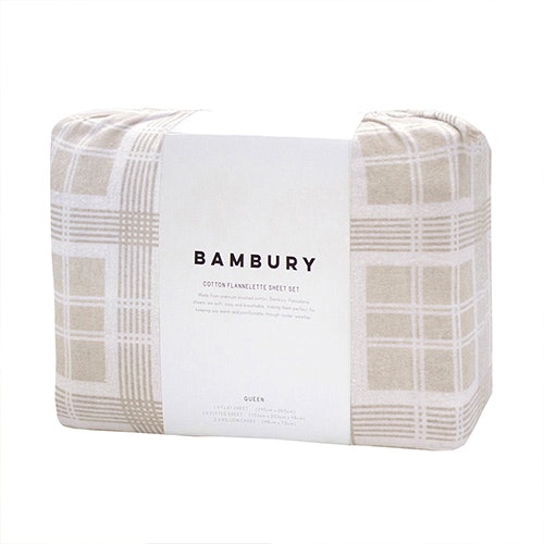 Bambury Enid Cotton Flannelette Sheet Packaging