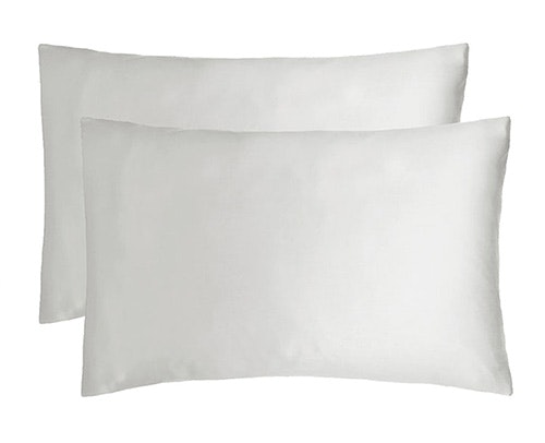 Bambury Bamboo Satin Pillowcases Twin Pack Silver