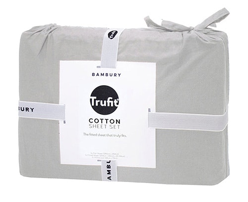 Bambury 250 Thread Count Tru Fit Sheet Set Silver