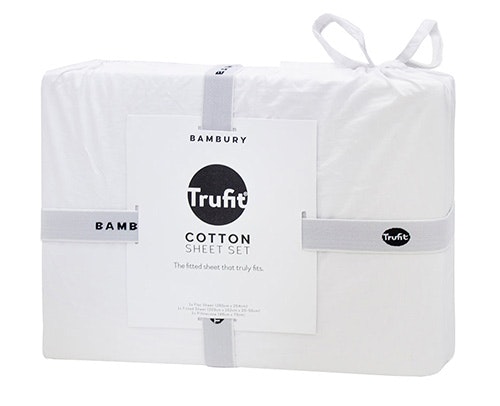 Bambury 250 Thread Count Tru Fit Sheet Set White