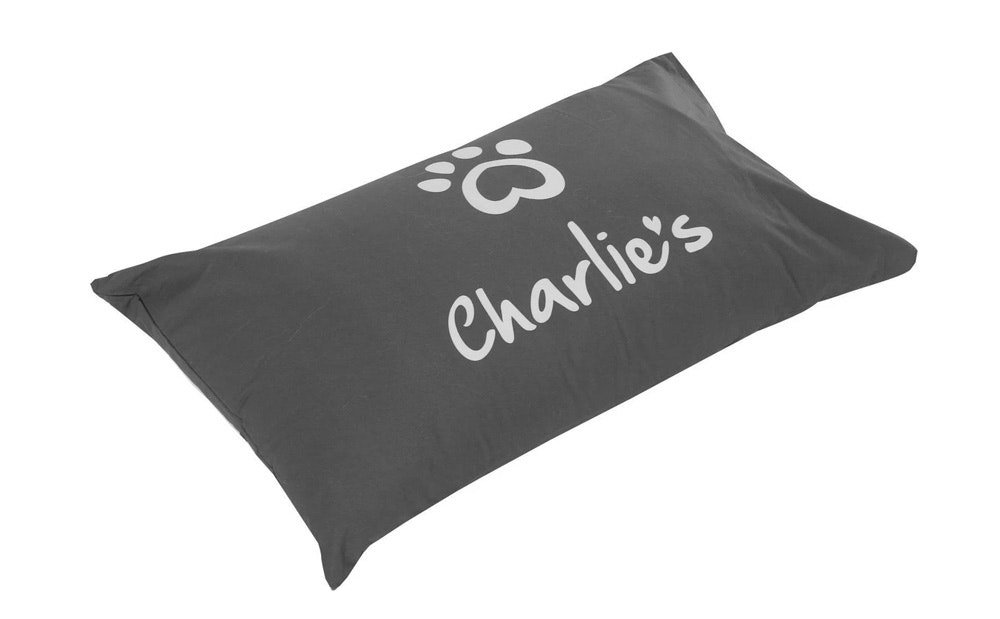 Charlie's Pet Big Charlie Print Pillowcase Charcoal