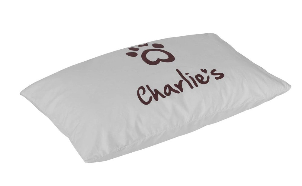 Charlie's Pet Big Charlie Print Pillowcase White
