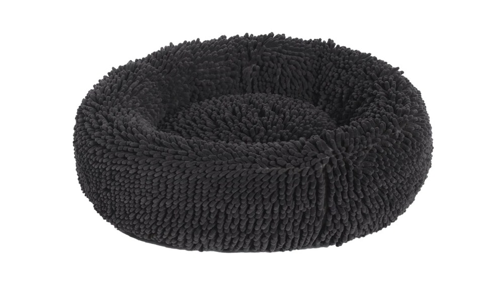 Charlie's Pet Calming Chenille Push Round Pet Bed Top View