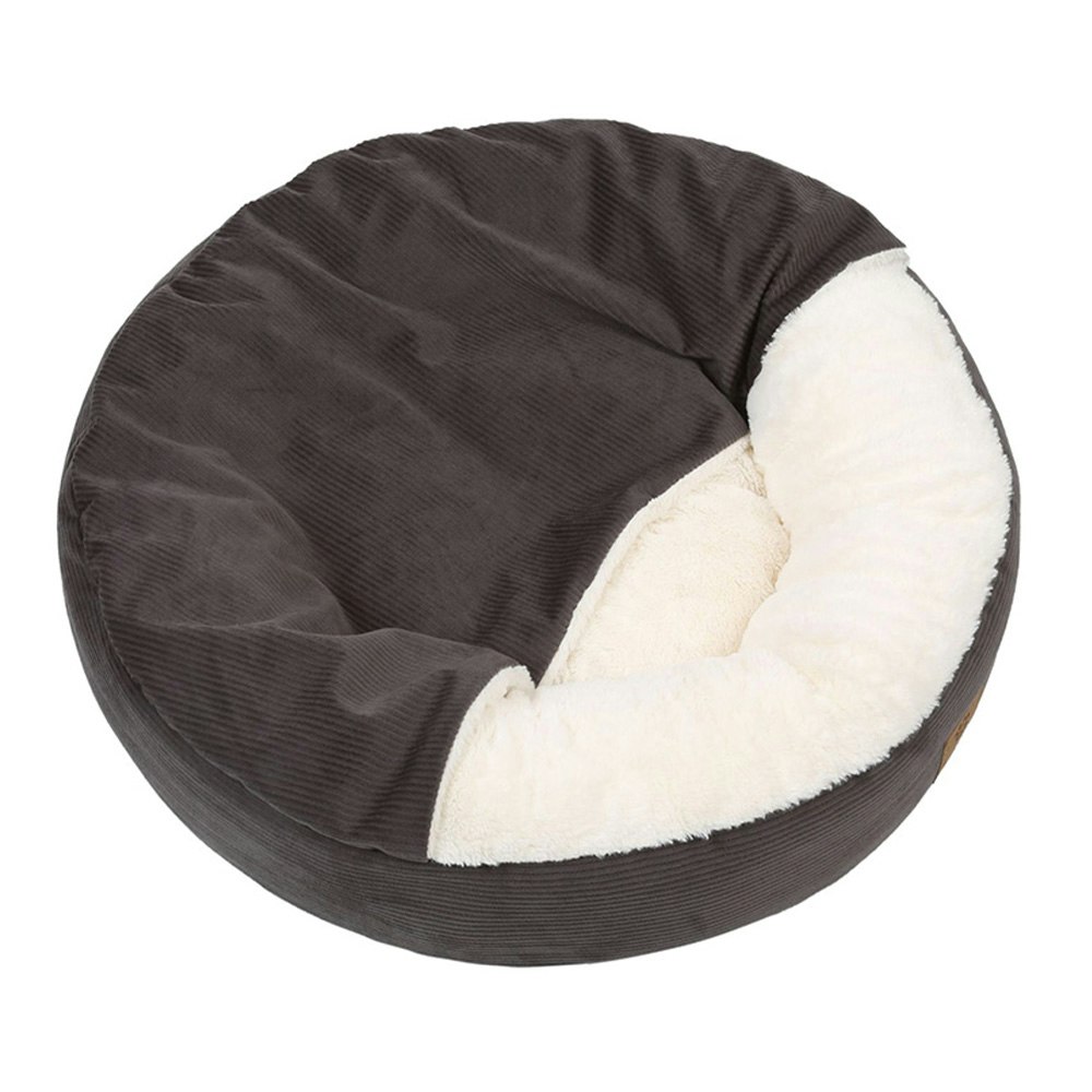Charlie's Pet Hooded Corduroy Cushioned Snookie Charcoal