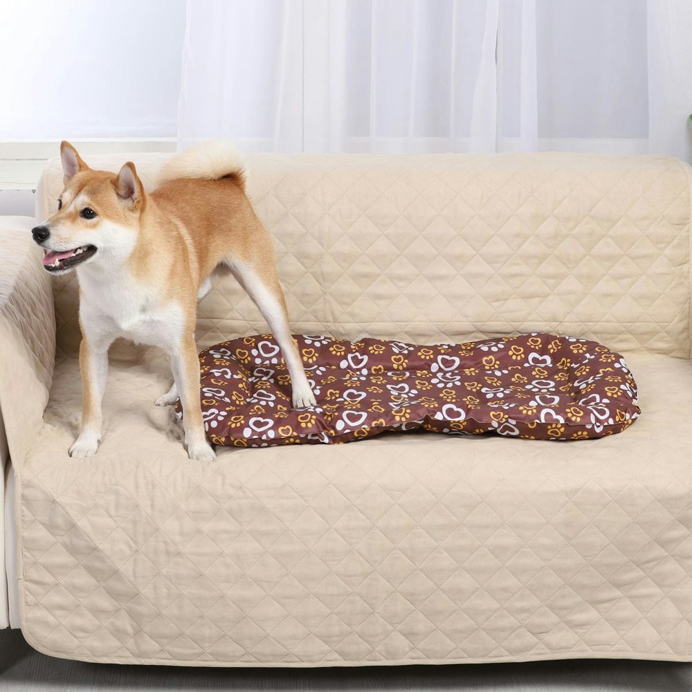 Charlie's Pet Pawtton Print Cooling Rectangular Bed