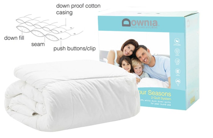Downia Four Seasons White Duck Down and Feather Quilt