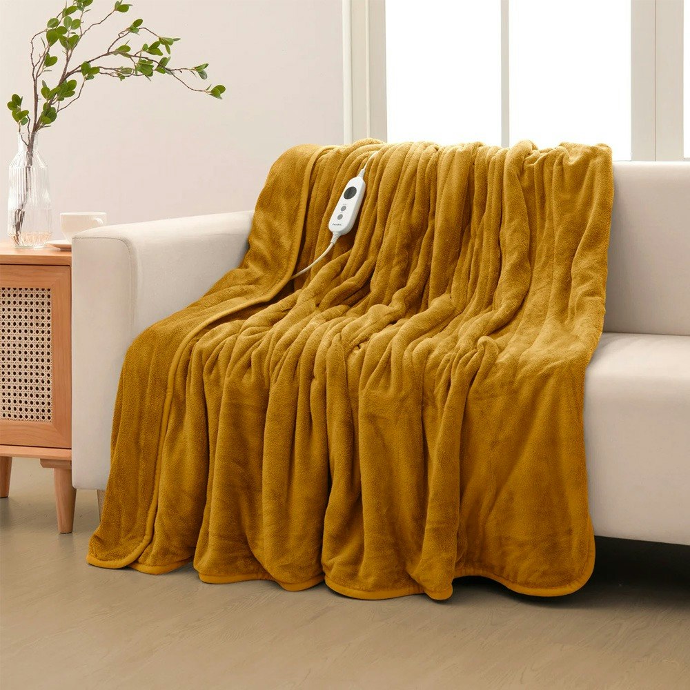 Dreamaker Coral Fleece Reversible Heated Throw Blanket