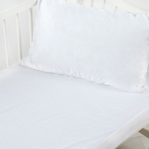 Dreamaker Cotton Terry Waterproof Cot Pillow Protector Twin Pack