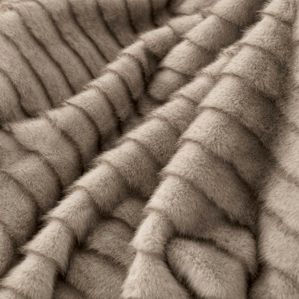 Dreamaker Nara Faux Fur Mink Heated Throw Pillowcases