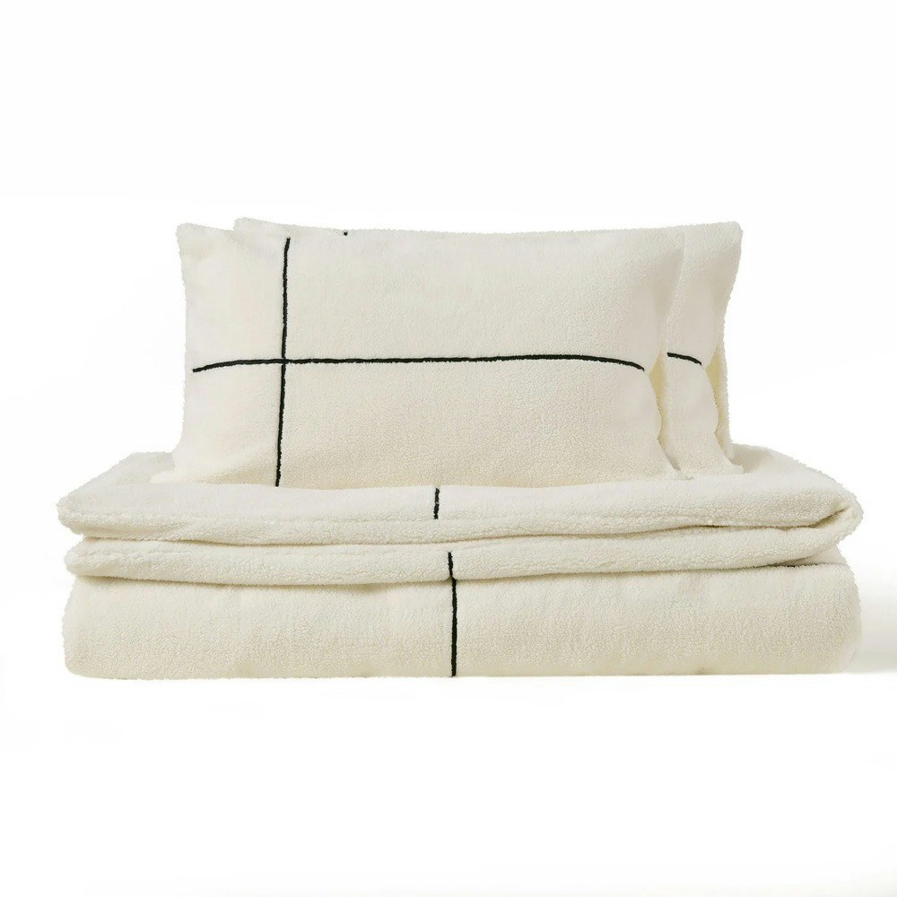 Dreamaker Jasper Teddy Fleece Quilt Cover Set