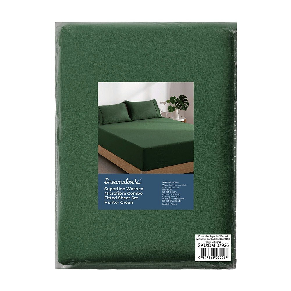 Dreamaker Superfine Sheet Set Hunter green