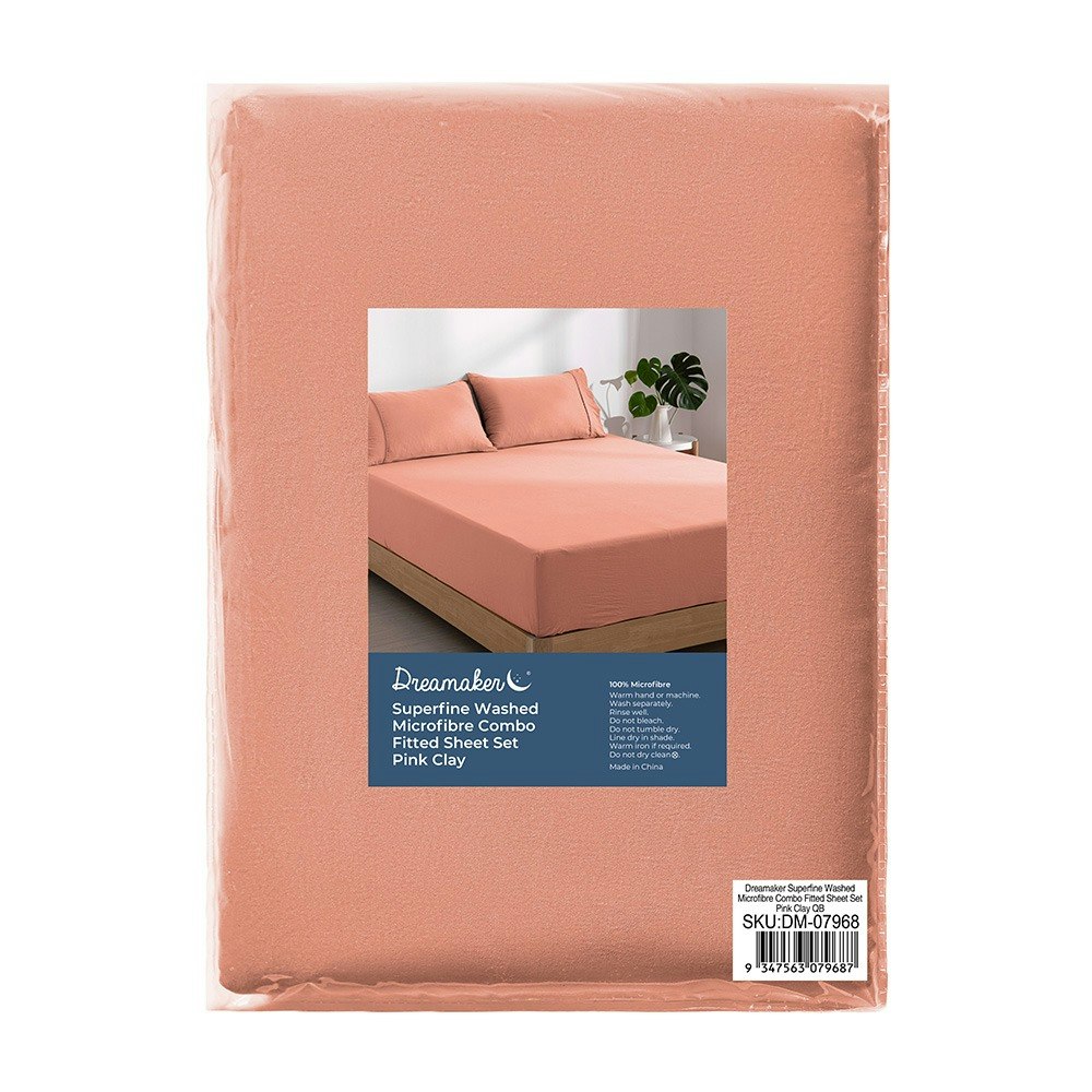 Dreamaker Superfine Sheet Set Pink Clay