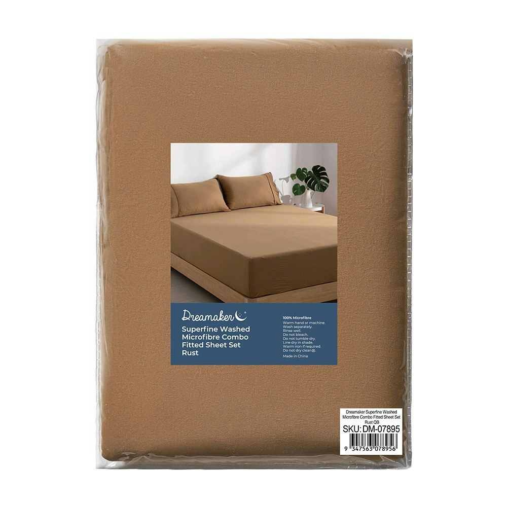 Dreamaker Superfine Sheet Set Rust