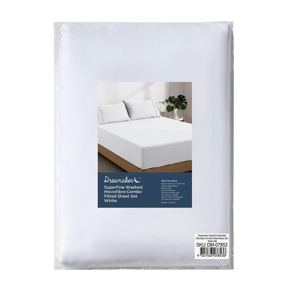 Dreamaker Superfine Sheet Set White
