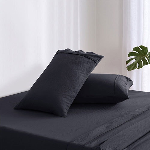 Dreamaker Superfine Washed Microfibre King Pillowcase Twin Pack Lifestyle