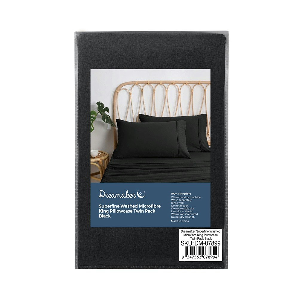 Dreamaker Superfine Sheet Set Black