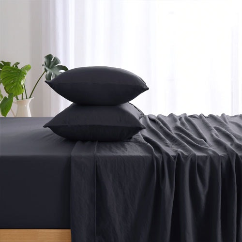 Dreamaker Superfine Washed Microfibre Standard Pillowcase Twin Pack Lifestyle