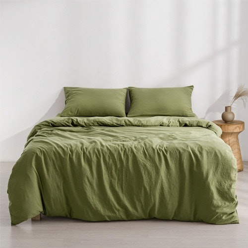 Dreamaker Superfine Quilt Cover Set Olive