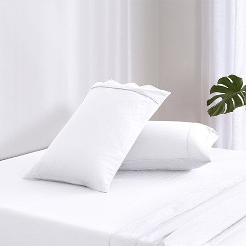 Dreamaker Superfine Washed Microfibre Sheet Set Pillowcases