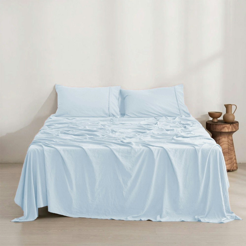 Dreamaker Superfine Sheet Set Ice Blue