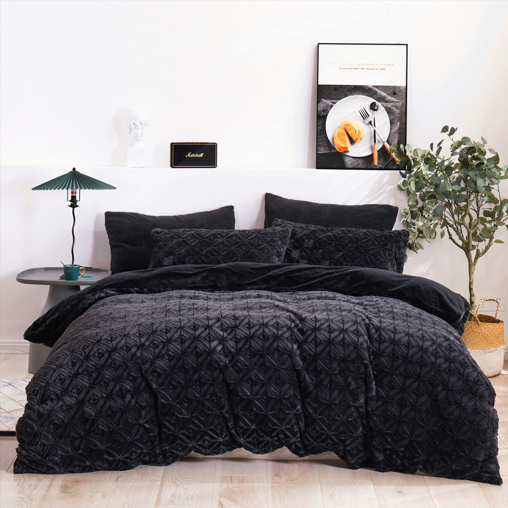 Geometric Embossed in Charcoal