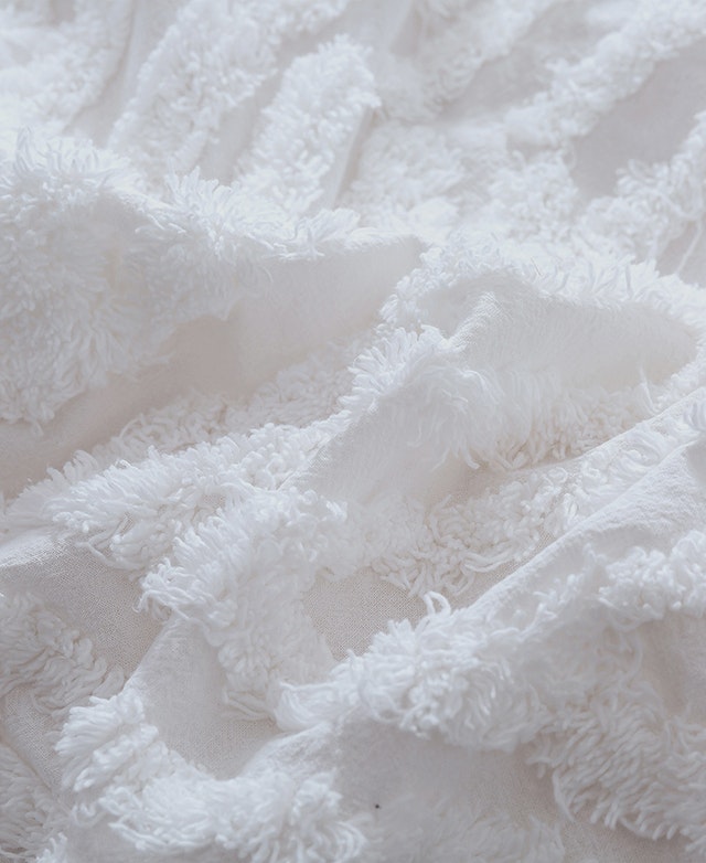 Dreamaker Tufted Washed Vintage Cotton Quilt Cover Set