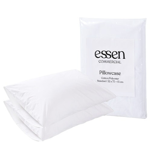 Essn Commercial Standard Pillowcase Twin Pack