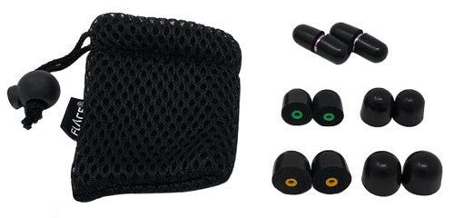 Flare Aluminium Sleeep Reusable Ear Plugs for Sleeping Mesh Bag