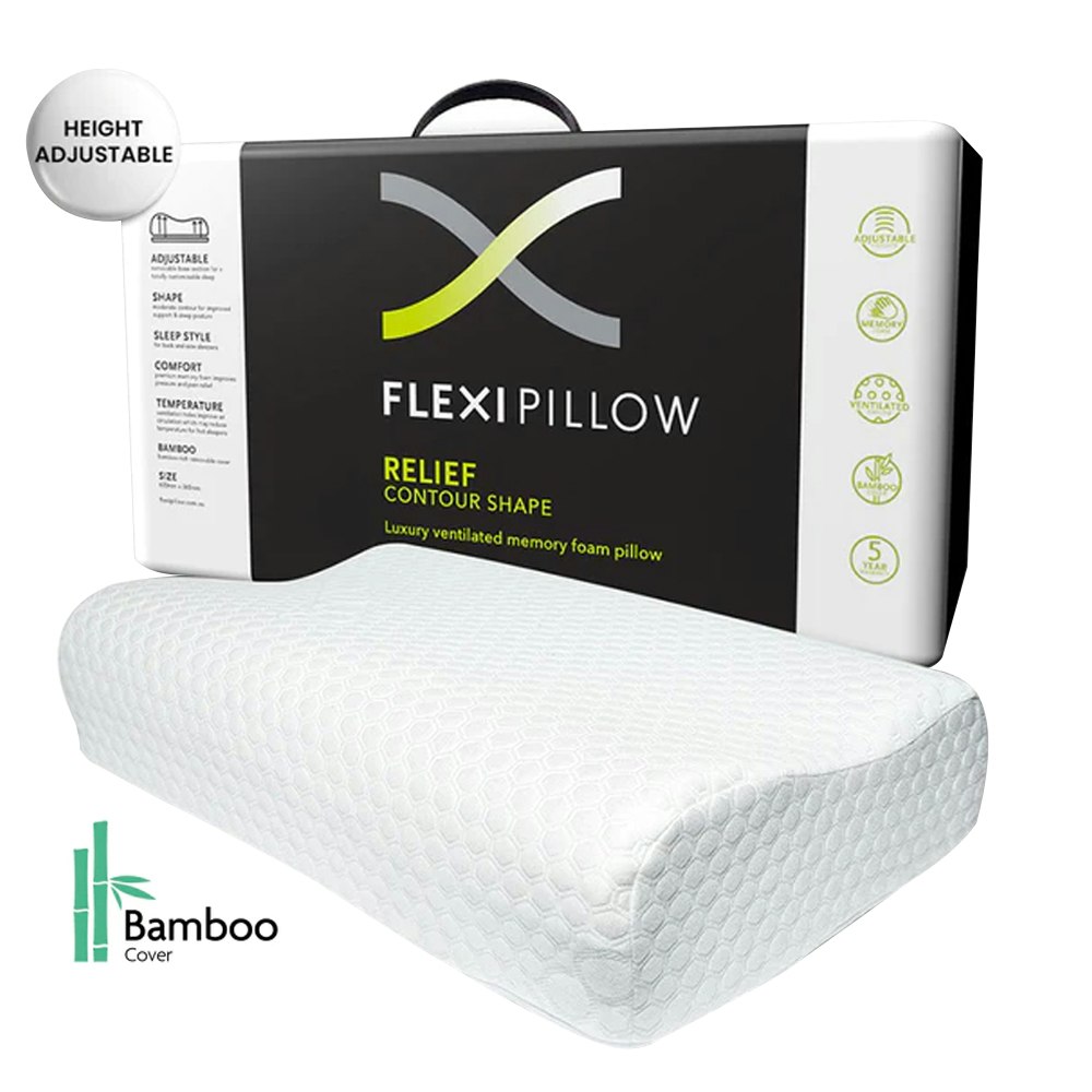 Flexi Pillow Relief Contoured Memory Foam Pillow