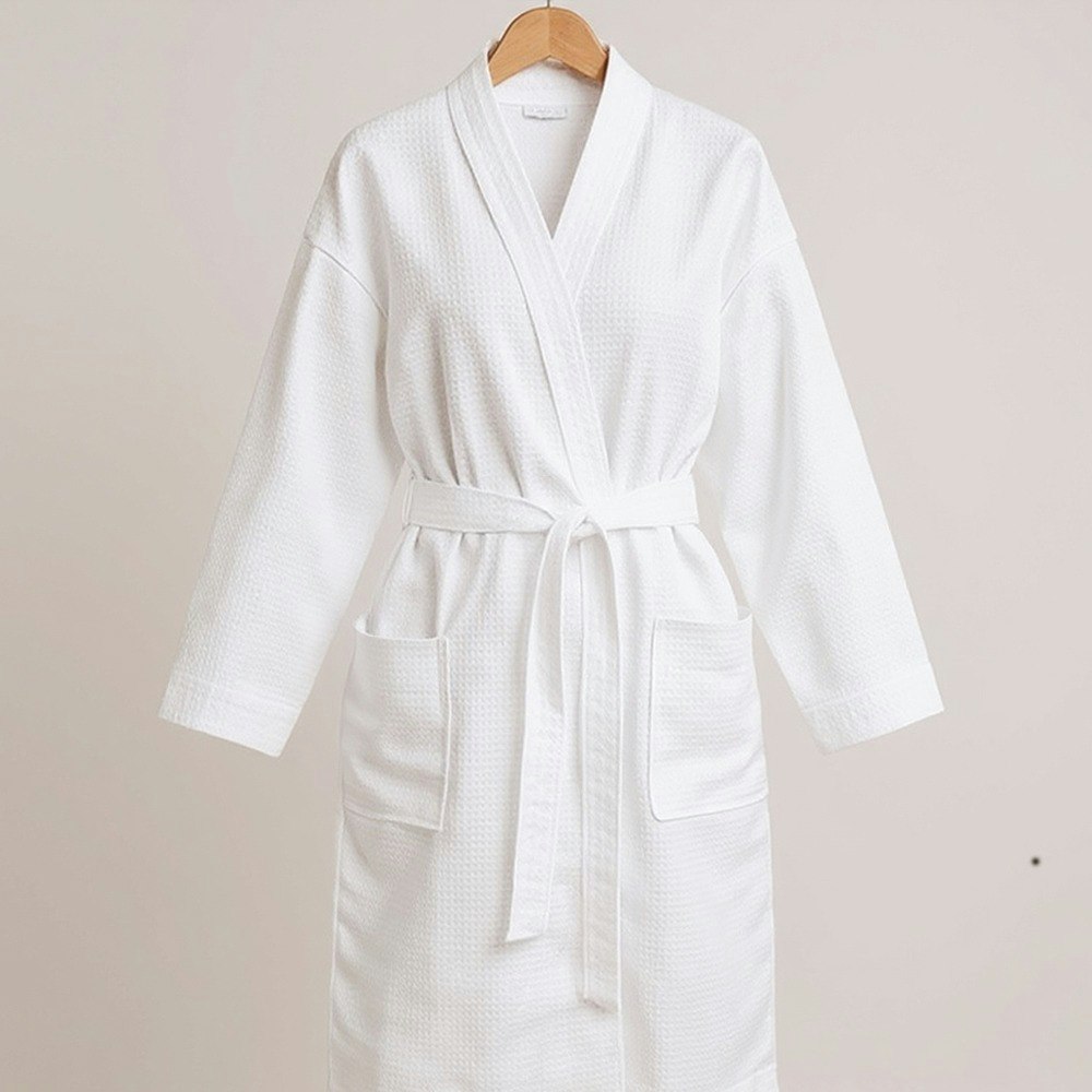 Jason Commercial Cotton Waffle Bathrobe White