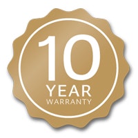 10-year guarantee against faulty material & workmanship