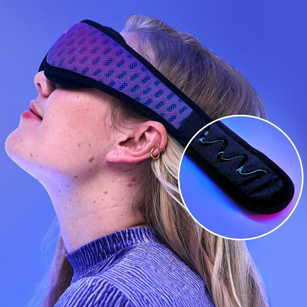 Angled, anti-slip head strap