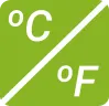 Results in °C or °F