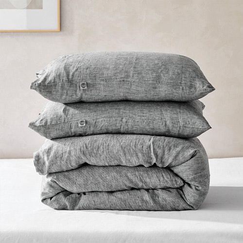 Natural Home Classic Pinstripe Linen Quilt Cover Set