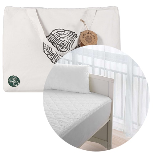Natural Home Cotton Cot Quilted Mattress Protector Packaging